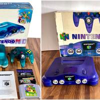 Nintendo 64 N64 Funtastic Ice Blu e Grape Purple