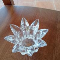 Elegante Portacandele in Cristallo a forma di Fior
