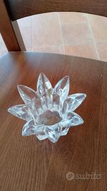 Elegante Portacandele in Cristallo a forma di Fior