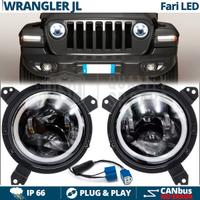 FARI FULL LED Per JEEP WRANGLER JL Angel Eyes 6500