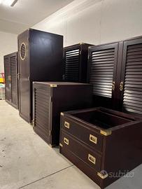 Set Composizione Armadi Mogano "Vecchia Marina"