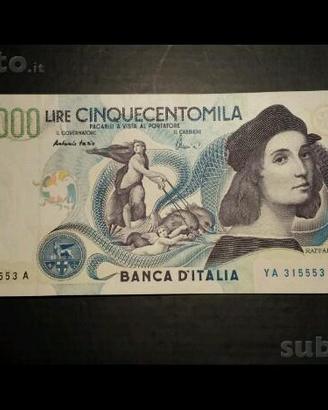 500000 lire Raffaello