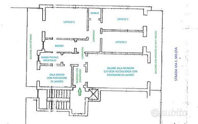 Via Milizia angolo Piazza Ariosto - stanze ufficio