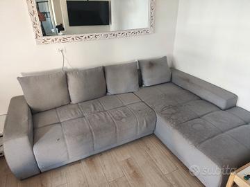 divano angolare letto e contenitore