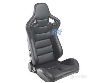 SEDILE SPORTIVO SEMI BAQUET STILE RS PELLE NERA