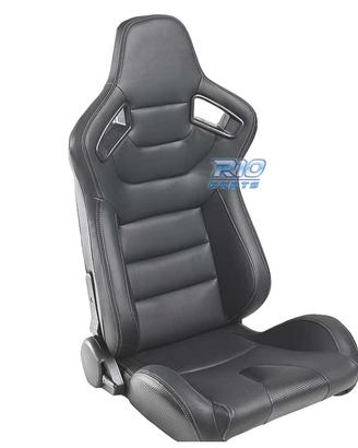 SEDILE SPORTIVO SEMI BAQUET STILE RS PELLE NERA