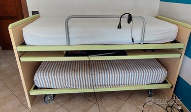 Letto singolo ragazzo con scrivania