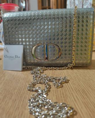 Pochette C.Dior 30 Montaigne pelle color argento