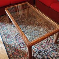 tavolo noce e cristallo Boffi