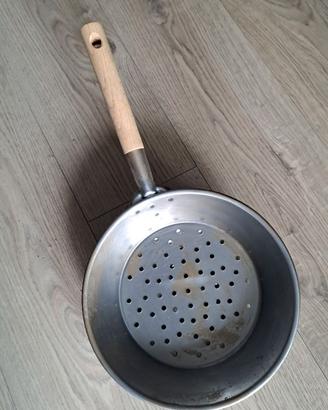 Padella in acciaio per castagne (nuova)