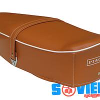 Sella Lunga MARRONE Scritta Vespa 125 150 VBB VNB