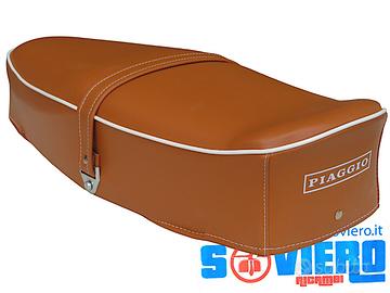 Sella Lunga MARRONE Scritta Vespa 125 150 VBB VNB