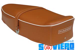 Sella Lunga MARRONE Scritta Vespa 125 150 VBB VNB