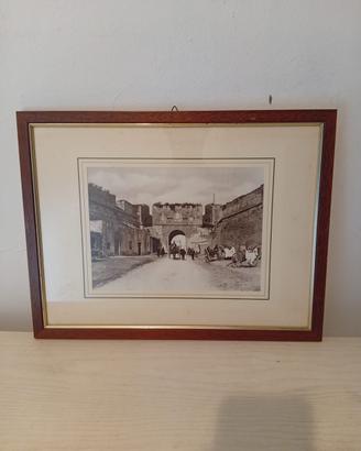 Quadro d’epoca raffigurante Porta Lecce a Brindisi