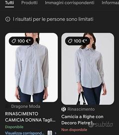 Camicia Rinascimento a righe con decoro pietre