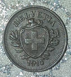 Svizzera 1 rappen 1914