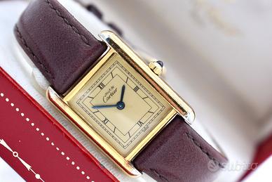 cartier tank must de vermeil 366001 orologio