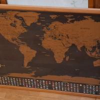 Quadro carta geografica mondo