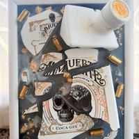 Quadro Gin Amuerte e bossoli 9×21