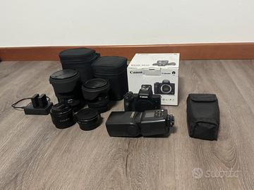 Canon m50 + 50 f1.8 + 24-70 f2.8 + 10-20 f4-5.6