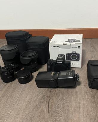 Canon m50 + 50 f1.8 + 24-70 f2.8 + 10-20 f4-5.6