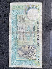Banconota da 500 Lire con Mercurio del 1979