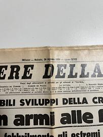 Riproduzioni del quotidiano Corriere della sera