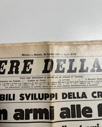 Riproduzioni del quotidiano Corriere della sera