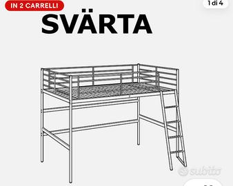 Letto a soppalco IKEA in metallo