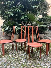 4 Sedie design anni 80 firmate Quia