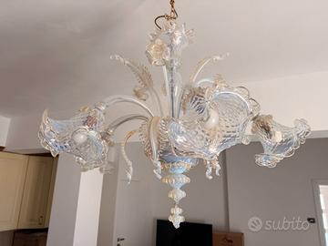 Lampadario in vetro di murano