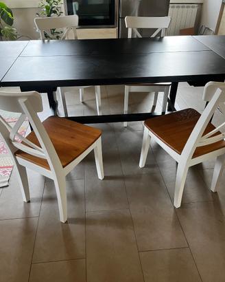 Tavolo Ikea  Nordvinken allungabile nero
