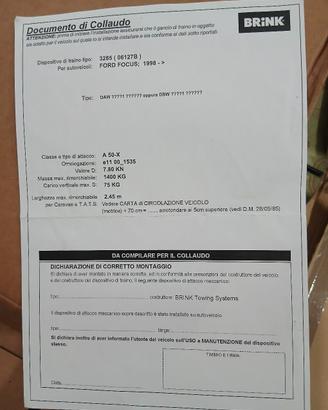 gancio traino Brink BMC per  FORD FOCUS