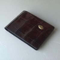 Portafoglio in vera pelle di coccodrillo +oro 18k