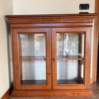 Vetrinetta / cristalliera in legno di noce