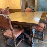 tavolo e sedie in legno massello
