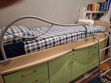 Mobile letto con cassettiera