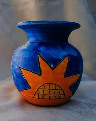 Vasetto in stile post-moderno/mediterraneo firmato
