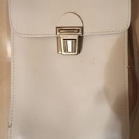 Borsello In Pelle Bianca Classico Munic./Ausiliari