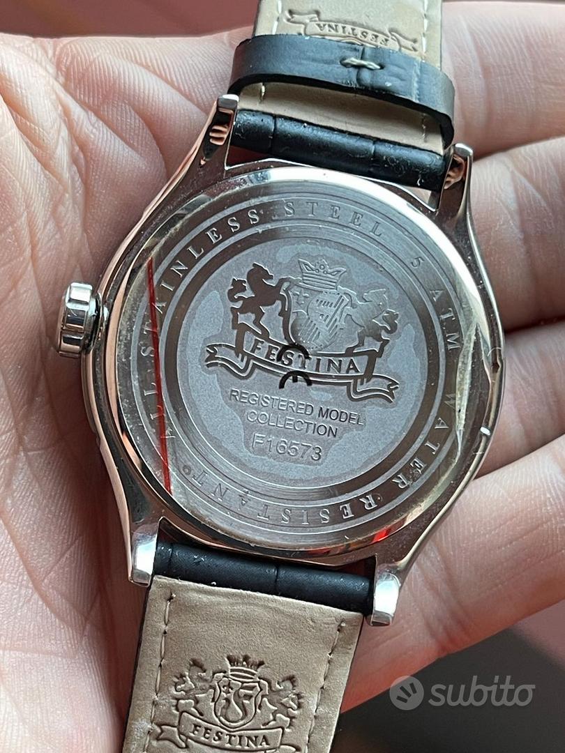 OROLOGIO FESTINA RETRO F16573 NERO Nuovo! Abbigliamento e