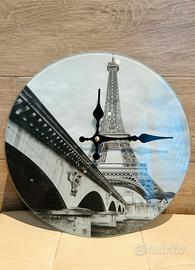 Orologio da parete con stampa Torre Eiffel