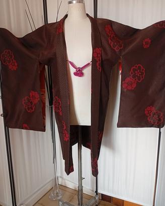 kimono giacca Haori giapponese antico in seta 