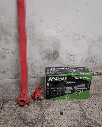 Paranco elettrico portata 100/200 kg