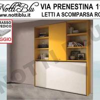 Letto a Scomparsa orizzontale 1 piazza + libreria