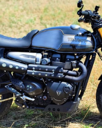 scarico alto 2 in uno Triumph 1200
