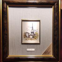 Quadretto in cromolitografia su lamina d'argento