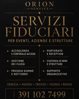 Servizi fiduciari per eventi e aziende