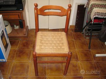 Sedie in legno modello Pisa, sedie impagliate