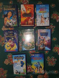 Videocassette VHS originali con film per bambini