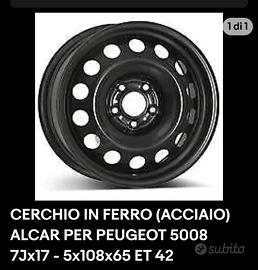 Cerchi ferro 17  per Rifter/Partner/Berlingo/Combo